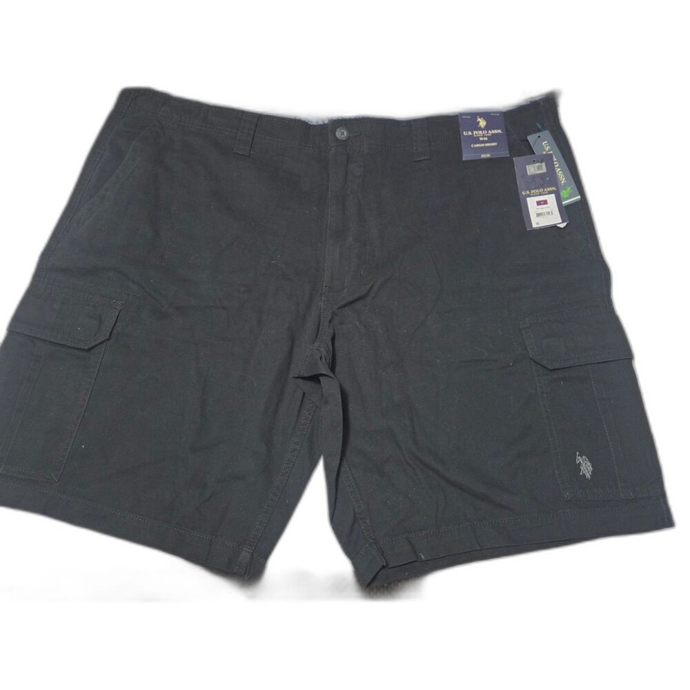 U.S. POLO ASSN: Navy Cargo Shorts with Flat Front, Men's 46 W (NWT)